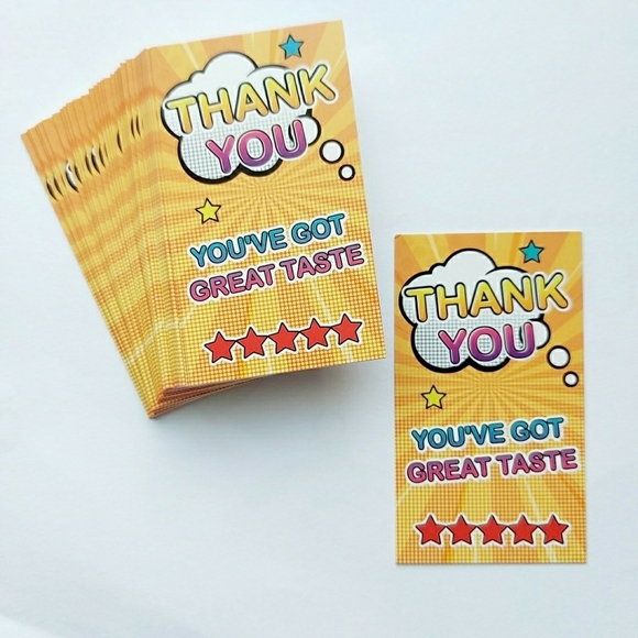 ♥️ 5x25 / 50 Thank you cards - Picture 4 of 5